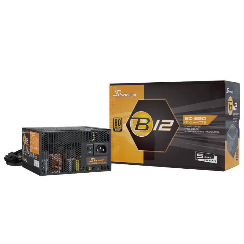 Tip Блок питания для компьютеров Seasonic B12 BC-850 ATX Черный