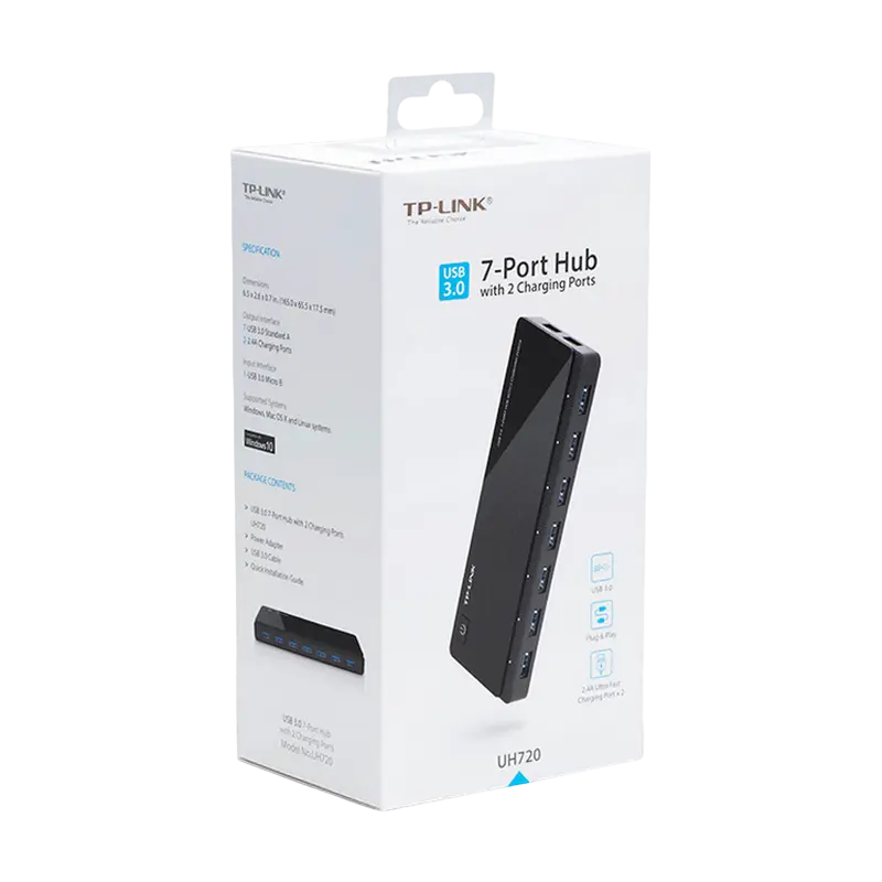 USB-концентратор TP-LINK UH720 RF Черный