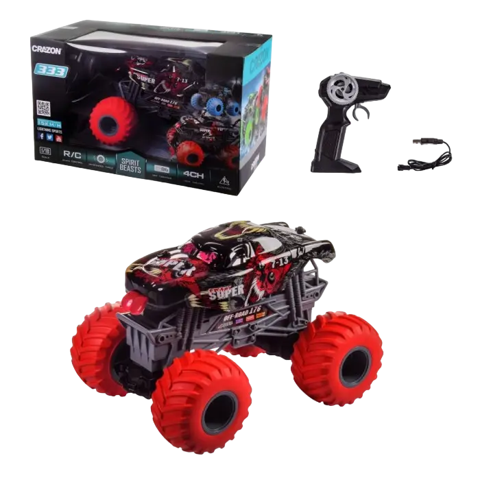 Jucărie cu telecomandă Crazon 333-19163B Negru/Rosu