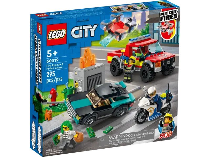 Конструктор LEGO Fire Rescue & Police Chase Разноцветный