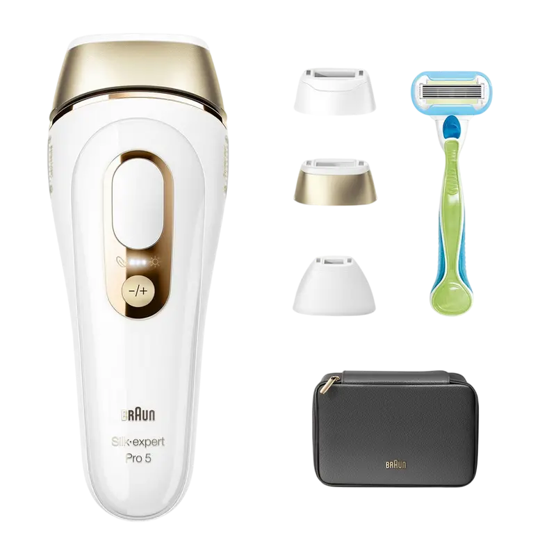 Фотоэпилятор Braun Silk-expert Pro 5 PL5242 Белый | Золотистый