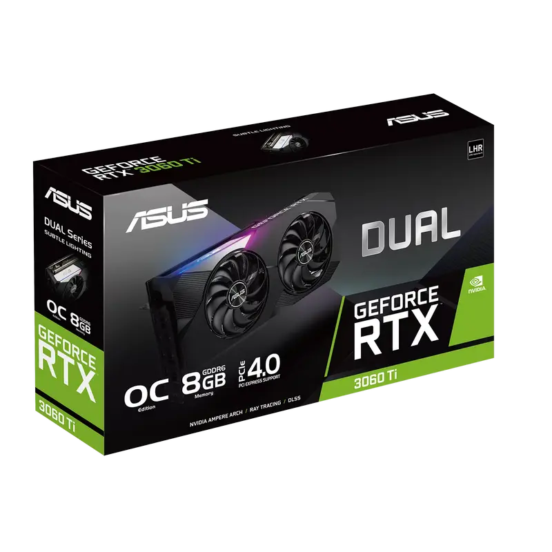 Placă video ASUS Dual GeForce RTX 3060 Ti V2 OC LHR