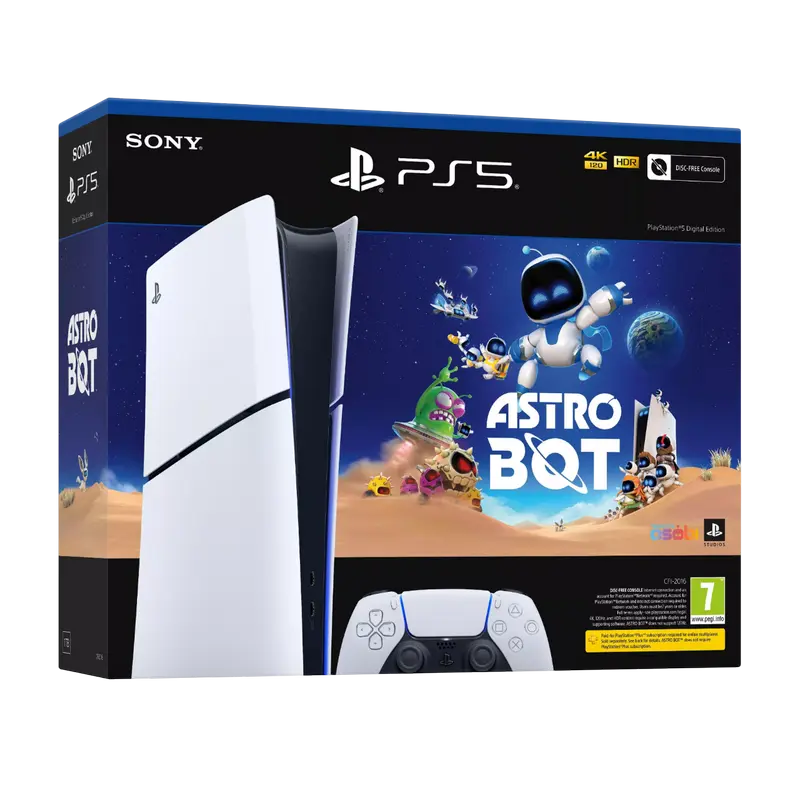 Consolă de jocuri SONY PlayStation 5 Slim Digital Edition + Astro Bot Alb