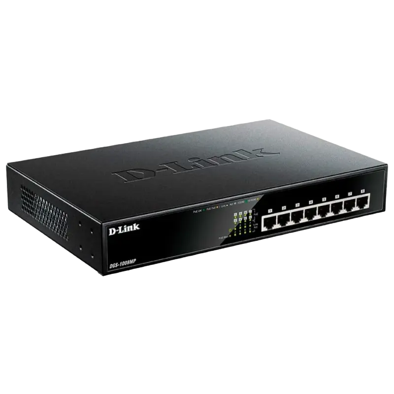 PoE коммутатор D-Link DGS-1008P Черный