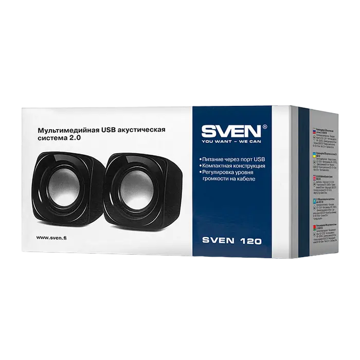 Компьютерные колонки SVEN 120 Черный
