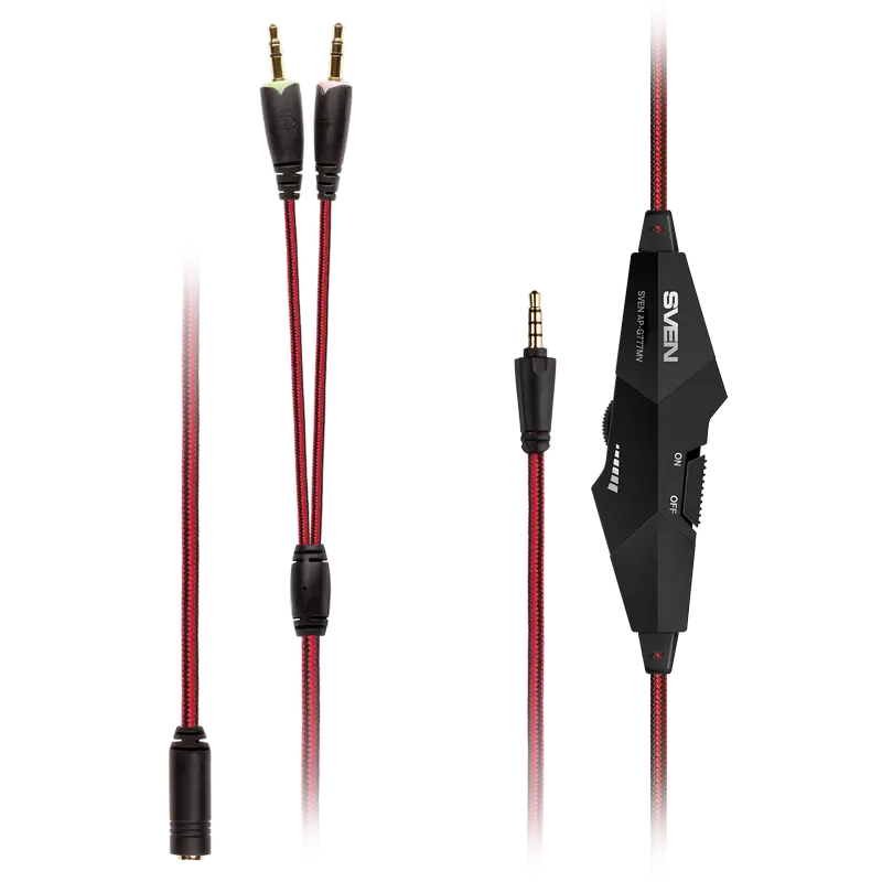 Наушники SVEN AP-G777MV Чёрный/Красный