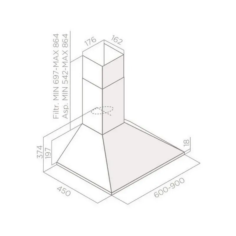Купольная Вытяжка Elica MISSY LX WH/A/60 Белый
