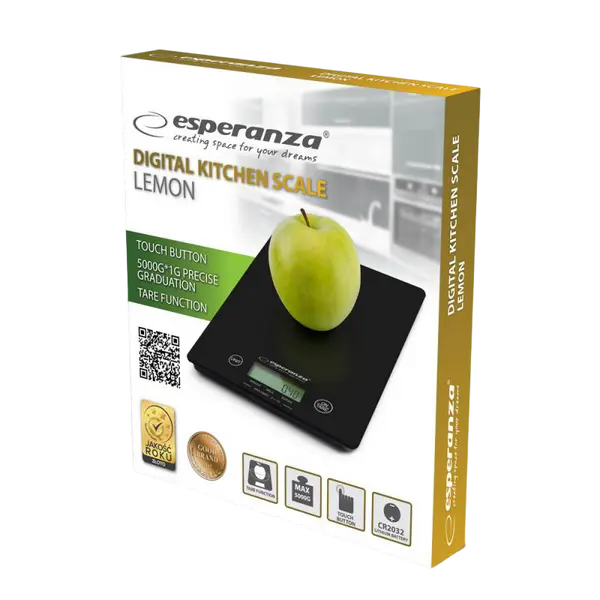 Cântar electronic de bucătărie Esperanza EKS002K Negru