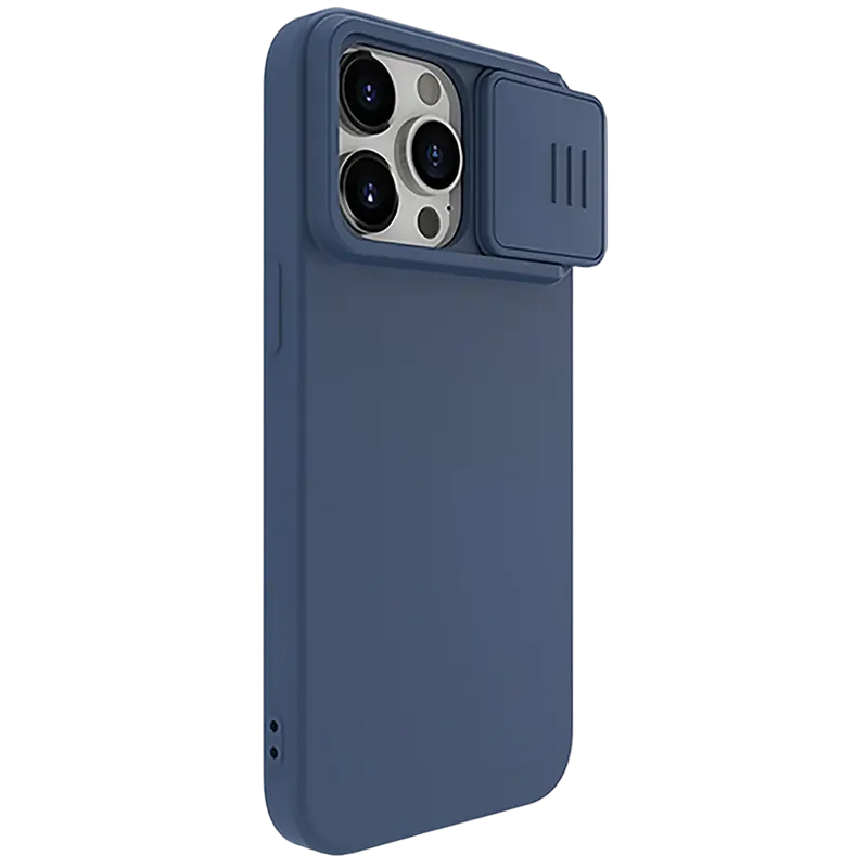 Чехол Nillkin Apple iPhone 15 Pro Max CamShield Silky Silicone CamShield Silky Темно-синий