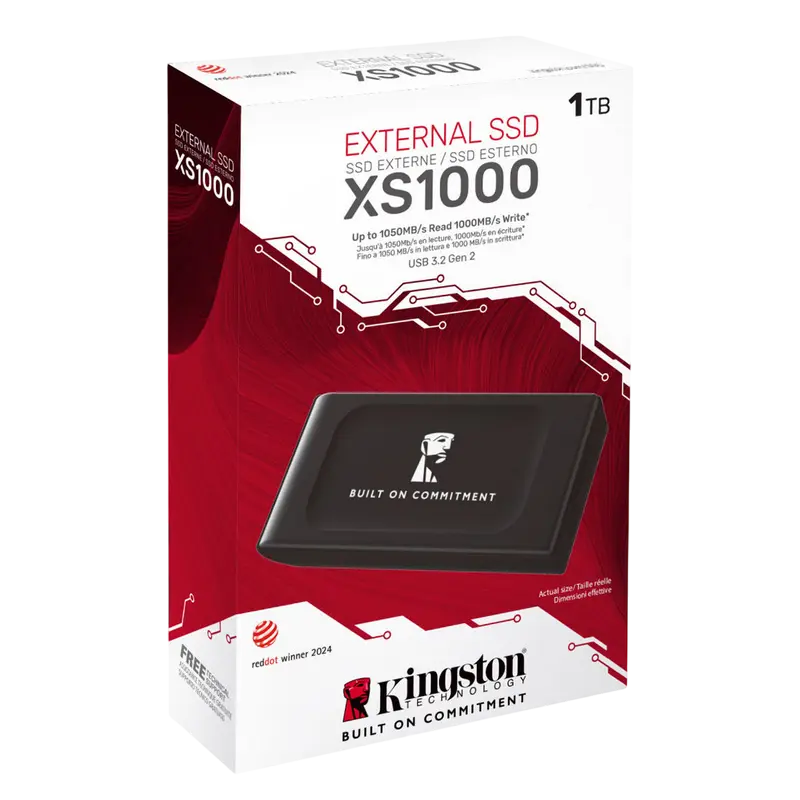 SSD portabil extern Kingston XS1000 BoC 1 TB Negru