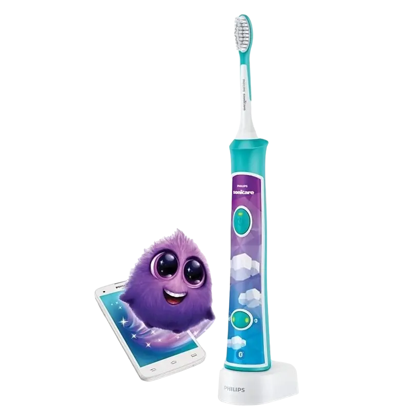 Электрическая звуковая зубная щетка Для детей Philips Sonicare For Kids Бирюзовый
