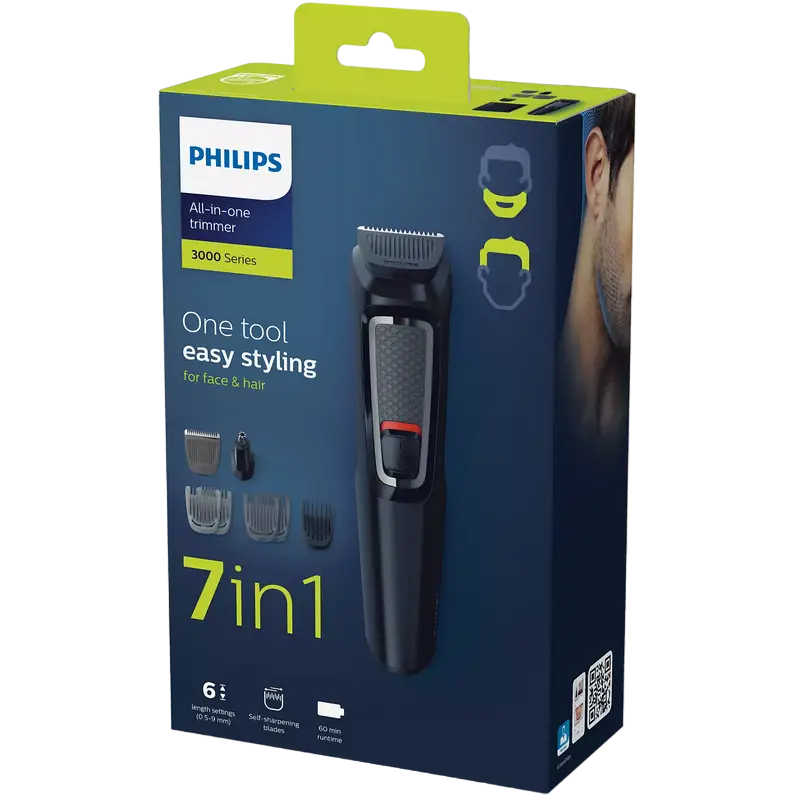 Мужской Триммер Philips Multigroom Series 3000 Чёрный