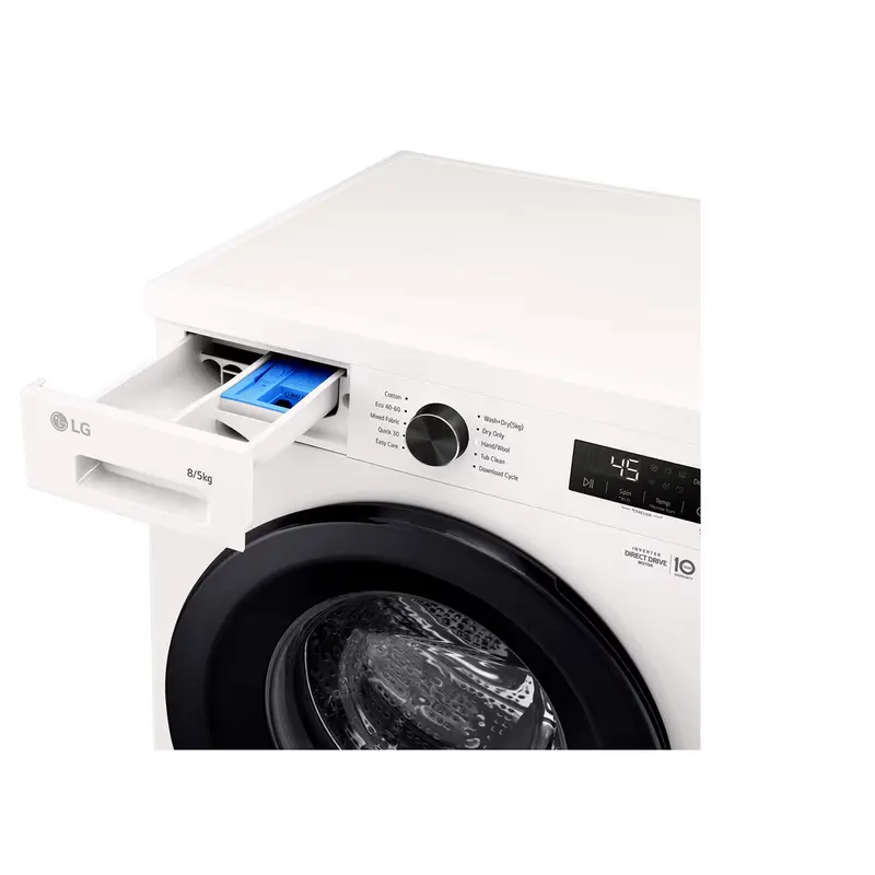 Mașină de spălat cu uscător LG W4X1085NWK Alb