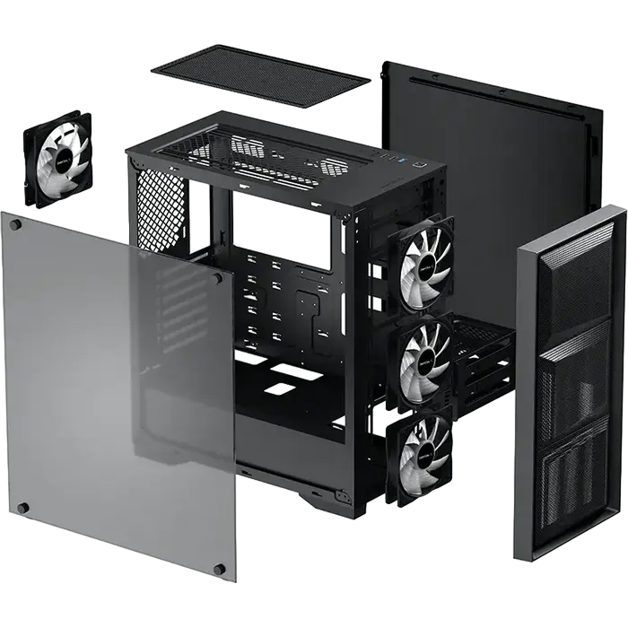 Компьютерный корпус Deepcool MATREXX 50 MESH 4FS Midi-Tower Черный