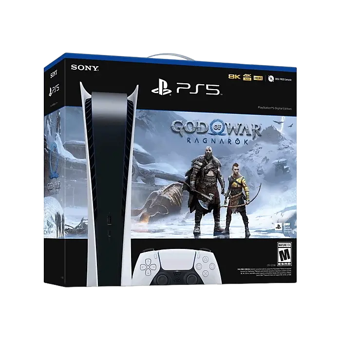 Игровая консоль SONY PlayStation 5 Digital Edition + GoW Ragnarok Белый