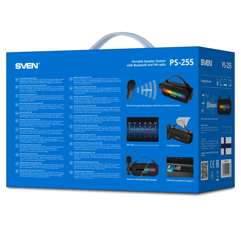 Портативная колонка SVEN PS-255 Чёрный