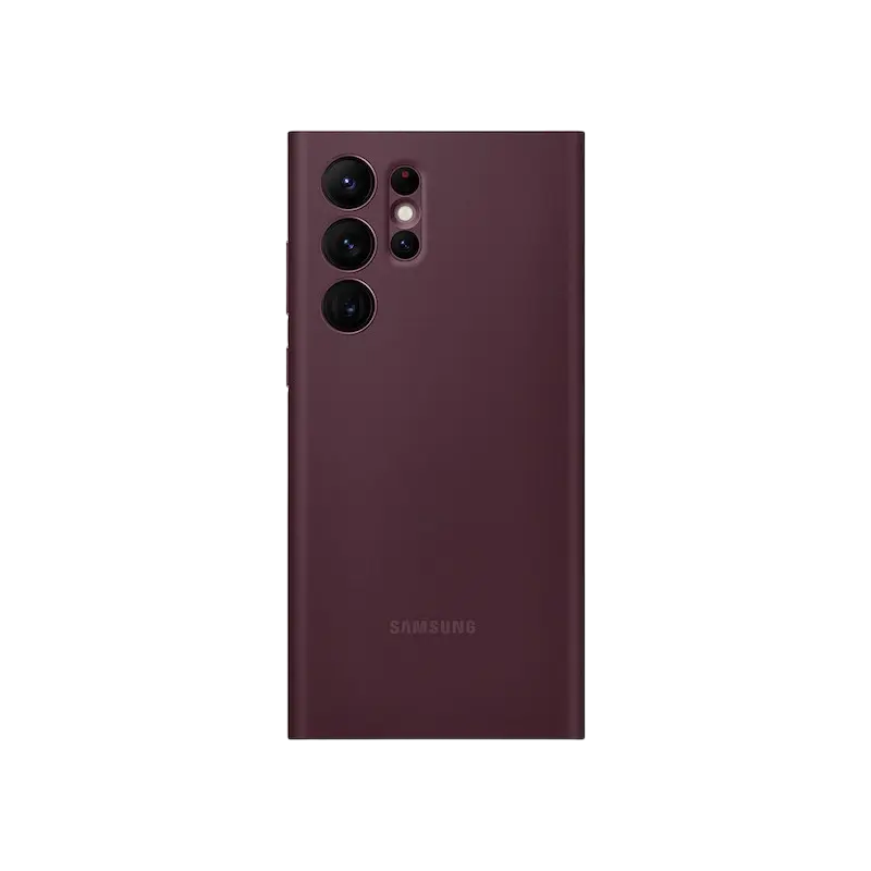 Чехол книжка Samsung Galaxy S22 Ultra Smart Clear View Cover Бордовый