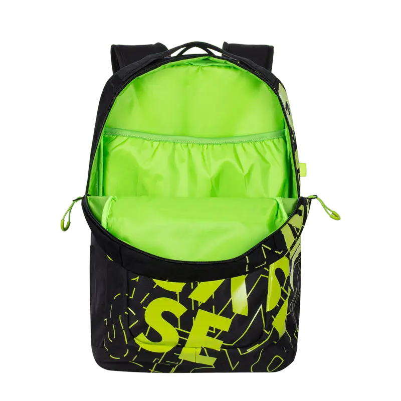 Повседневный рюкзак Rivacase Heide Чёрный/Лайм