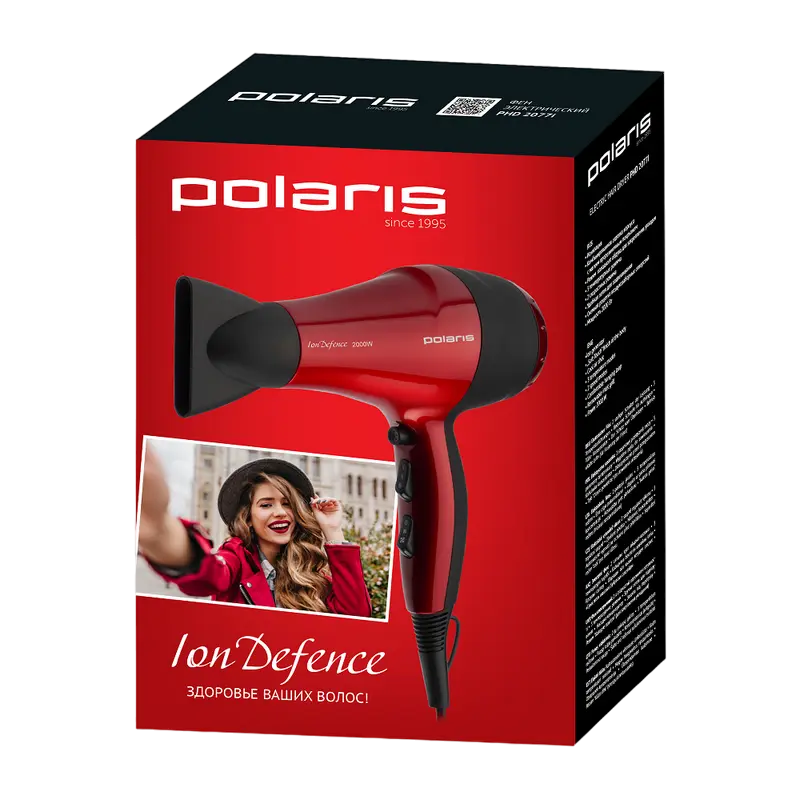 Фен Polaris PHD 2077i Красный | Черный