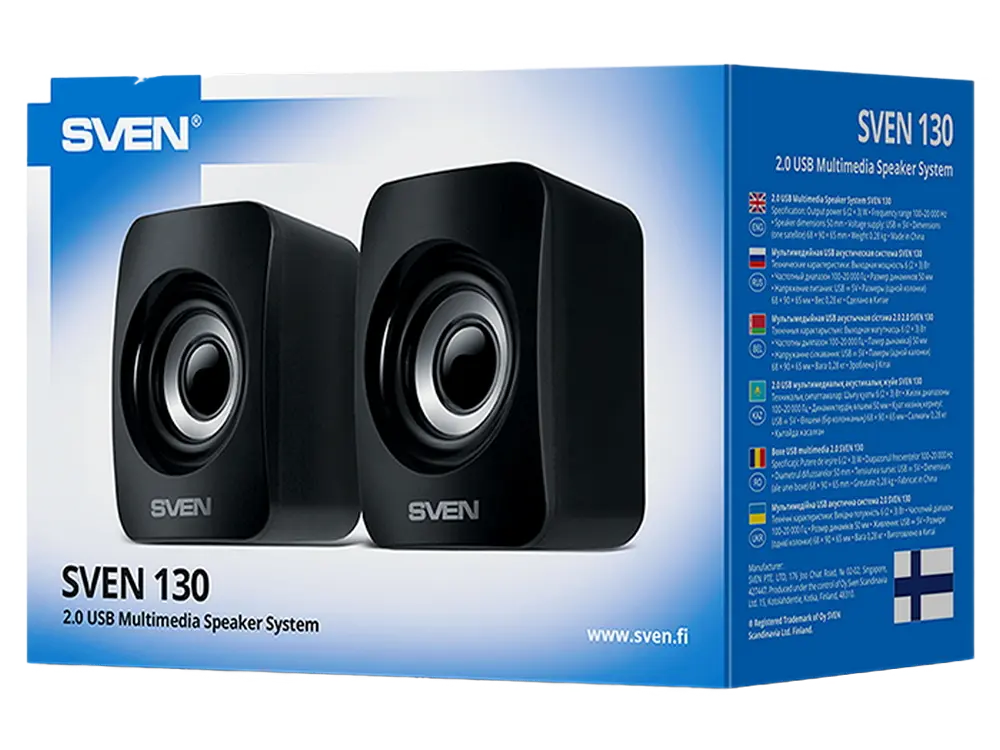 Компьютерные колонки SVEN 130 Черный