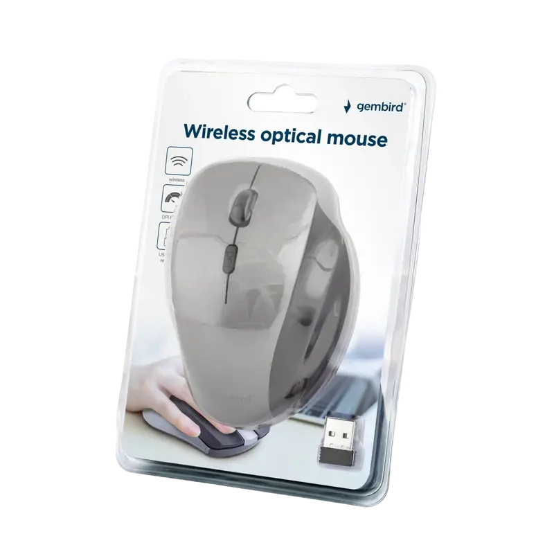 Беcпроводная мышь Gembird MUSW-6B-03 Беспроводное Серый | Черный