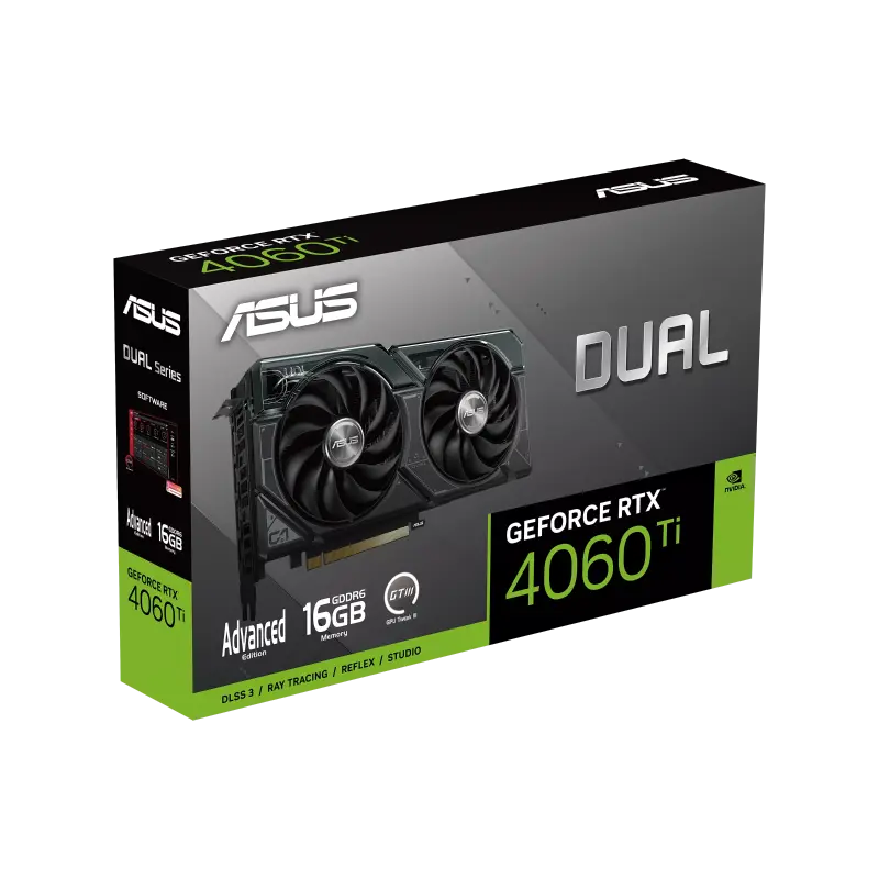 Видеокарта ASUS Dual GeForce RTX 4060 Ti Advanced