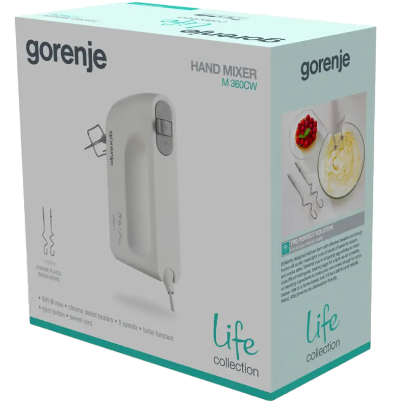 Миксер ручной Gorenje M360CW Белый