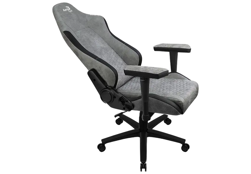 Scaun Gaming AeroCool Crown AeroSuede PU Piele Gri