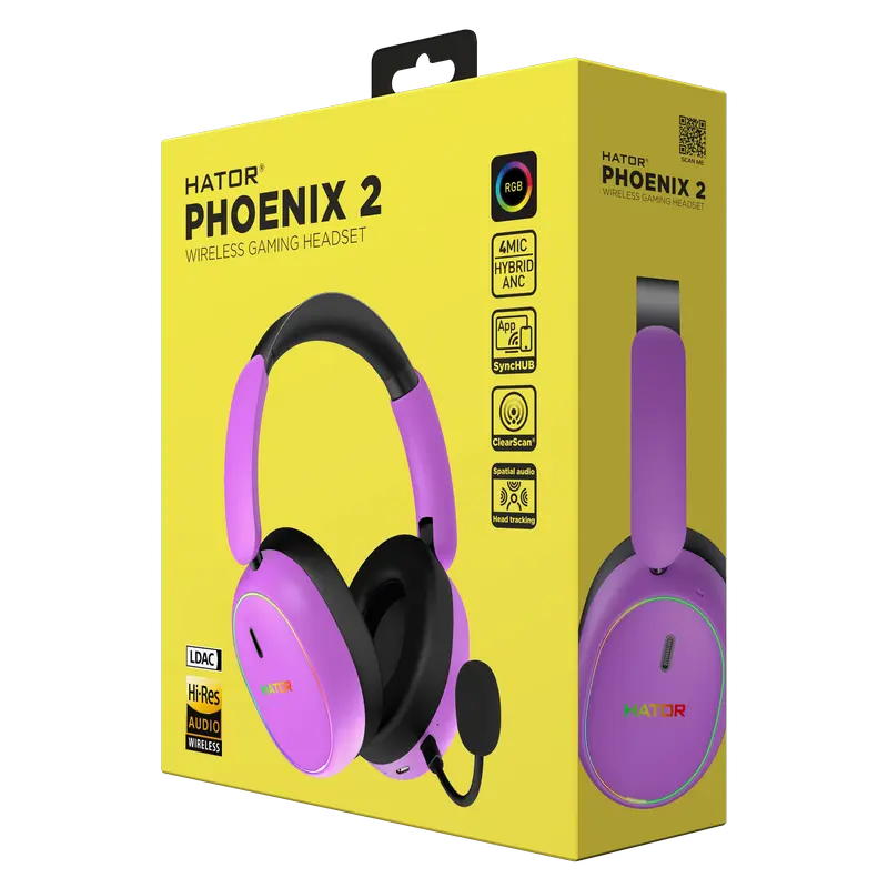 Наушники HATOR Phoenix 2 Cyber Violet
