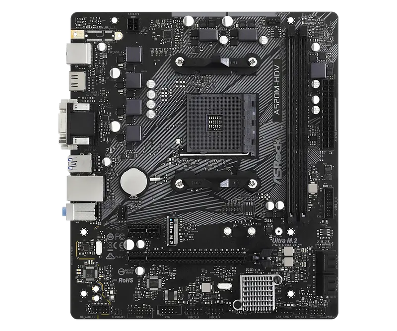 Материнская плата ASRock A520M-HDV AM4 Micro-ATX