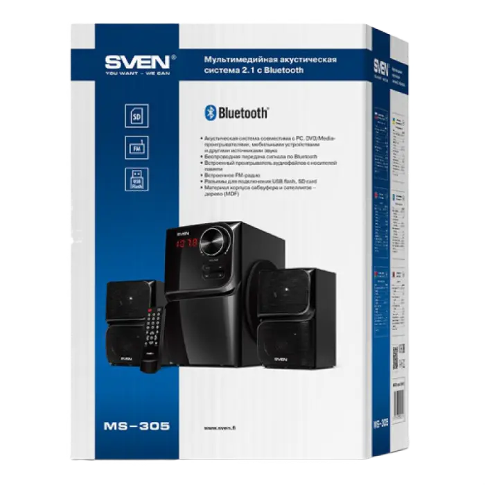 Компьютерные колонки SVEN MS-305 Черный