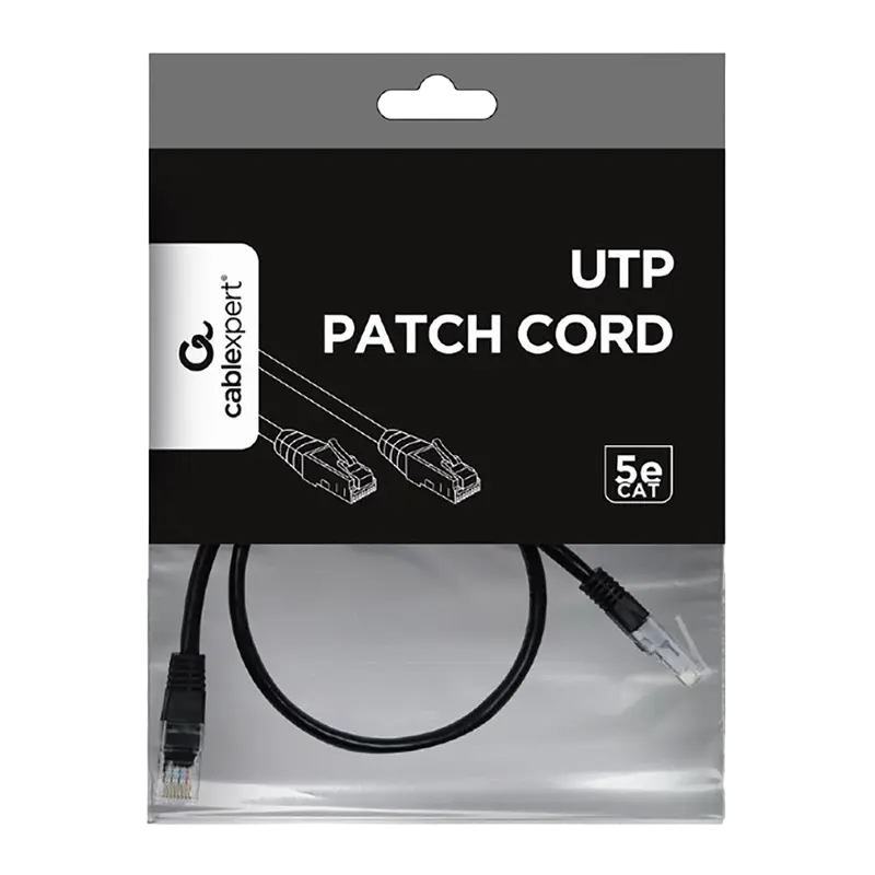 Патч-корд Cablexpert PP12-0.5M/BK Черный