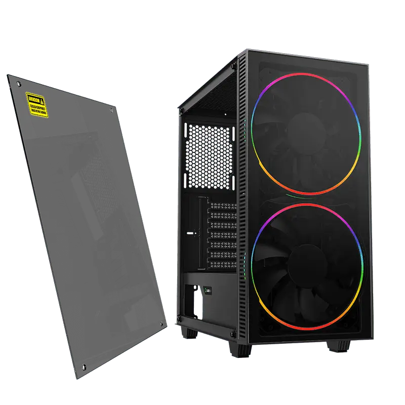 Carcasă PC Gamemax BLACK HOLE Midi-Tower Negru