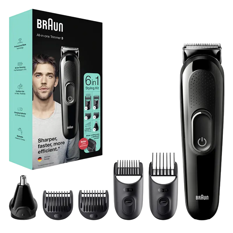 Trimmer pentru bărbați Braun MGK3320 Negru