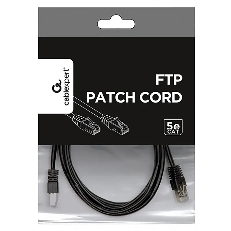 Patch cord Cablexpert PP22-2M/BK Negru