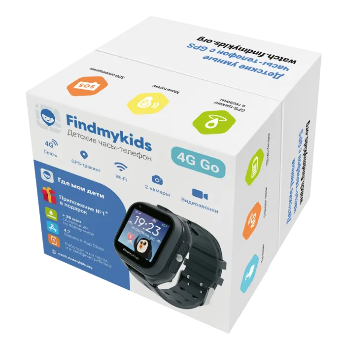 Детские часы Elari Findmykids Go 4G Чёрный