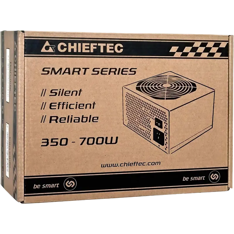 Tip Блок питания для компьютеров Chieftec GPS-500A8 Smart Series ATX Черный