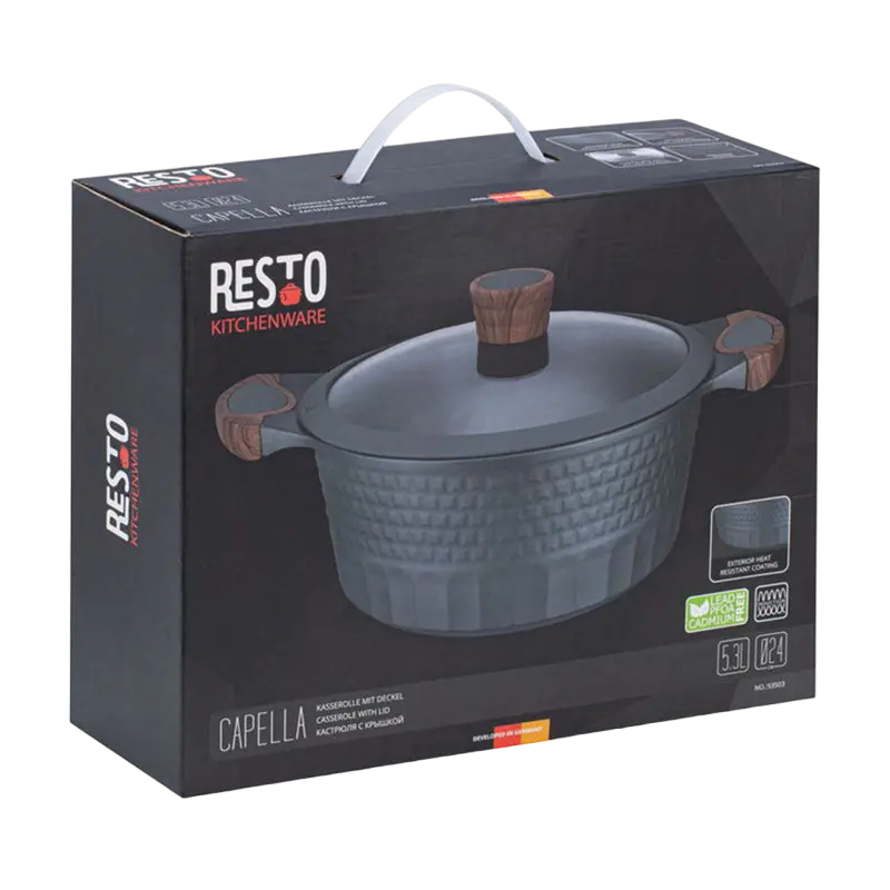 Кастрюля RESTO Capella CAPELLA Чёрный