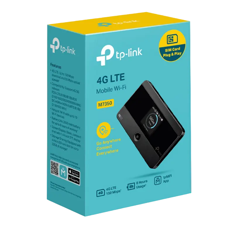 Мобильный Wi‑Fi роутер TP-LINK M7350 Черный