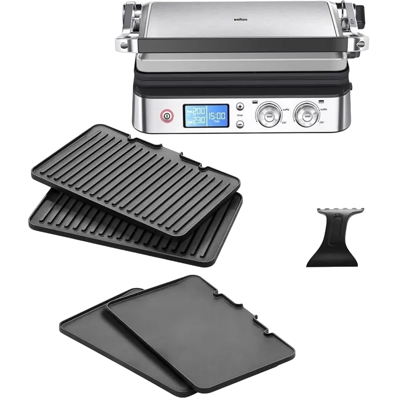 Grătar electric Braun MultiGrill 9 Contact Oțel inoxidabil