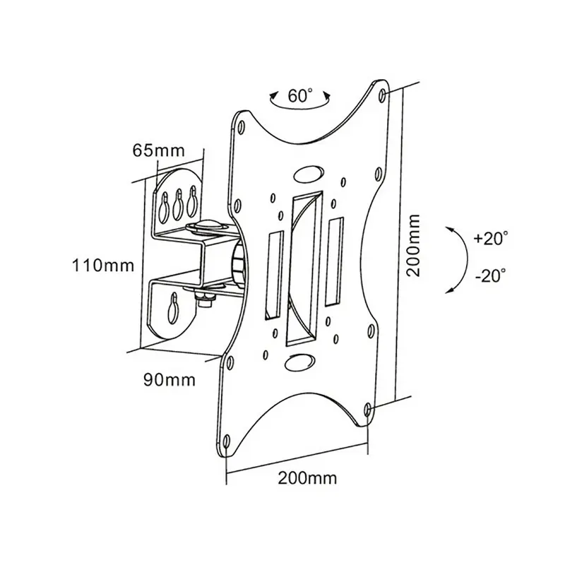 Кронштейн для телевизора Reflecta Flexo 40-100B Черный