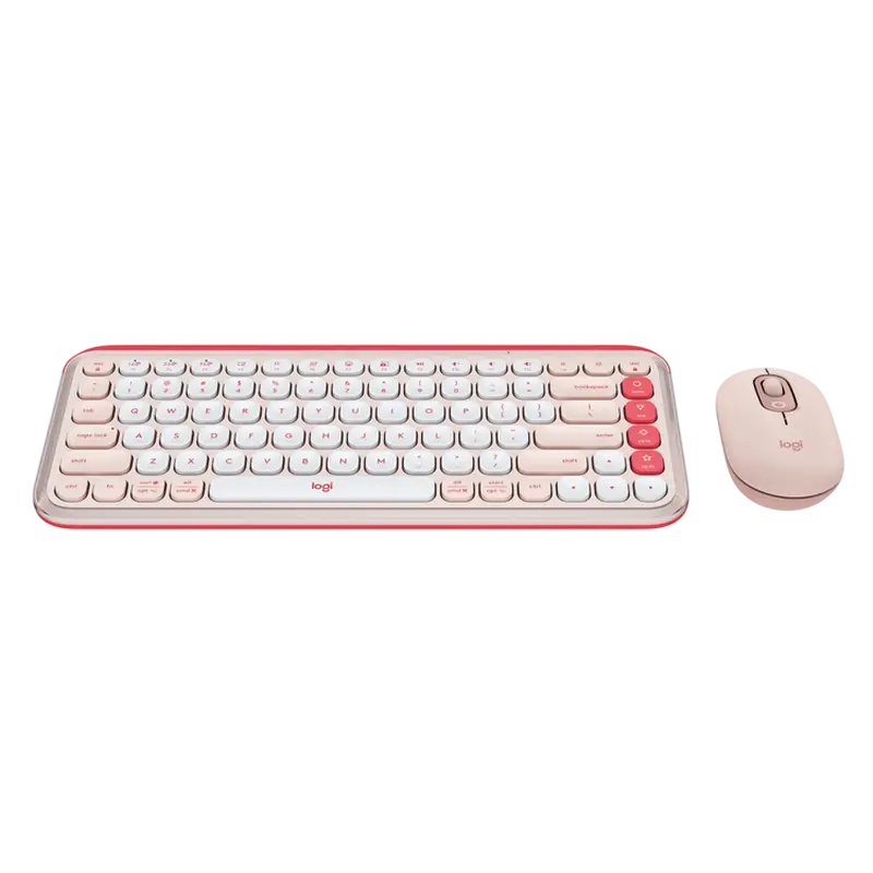 Клавиатура и мышь Logitech POP ICON Combo Мембрана Розовый