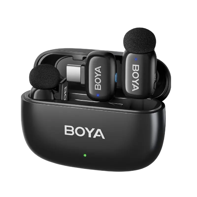 Портативный записывающий микрофон Boya Mini-14 Беспроводной Черный