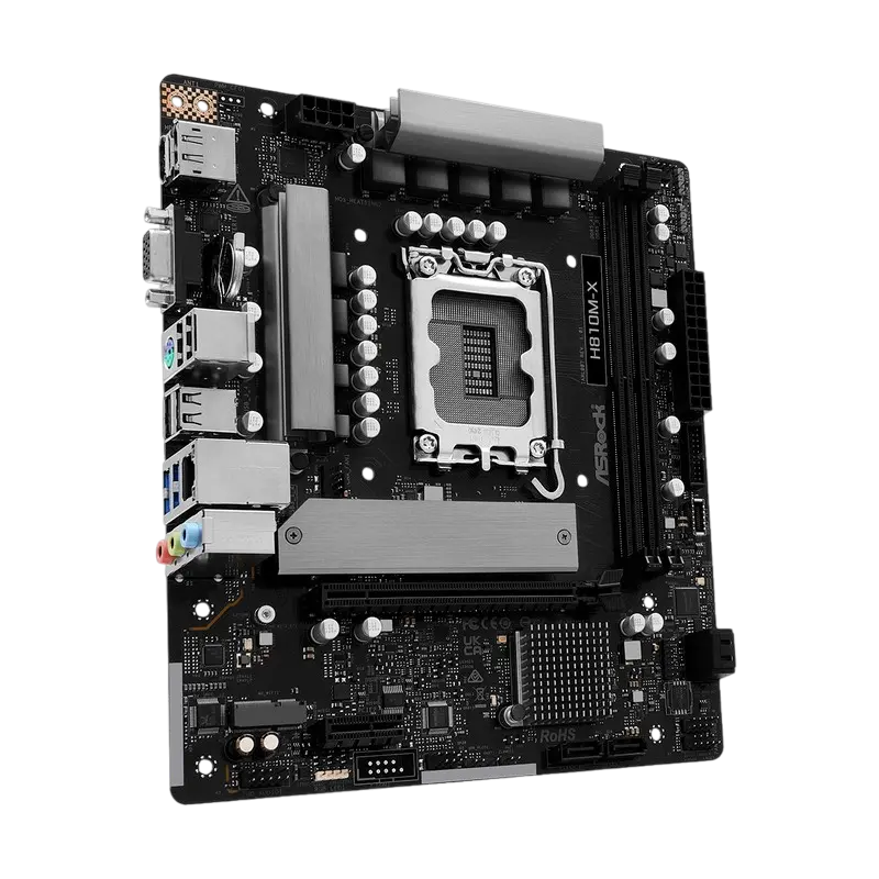 Материнская плата ASRock H810M-X LGA1851 Micro-ATX