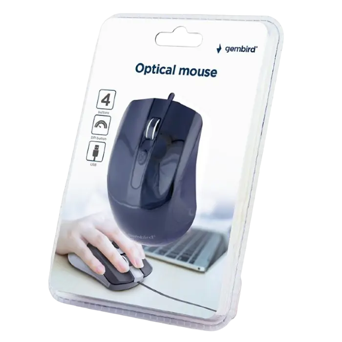 Мышь Gembird MUS-4B-01 Проводное Чёрный