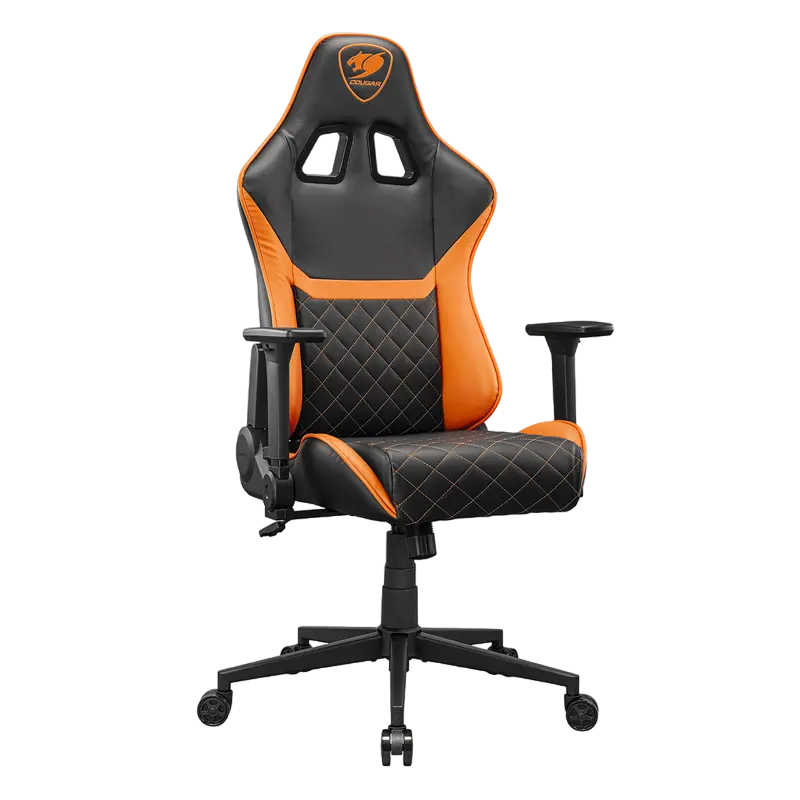 Игровое кресло Cougar Armor One V2 ПВХ Кожа Черный | Оранжевый
