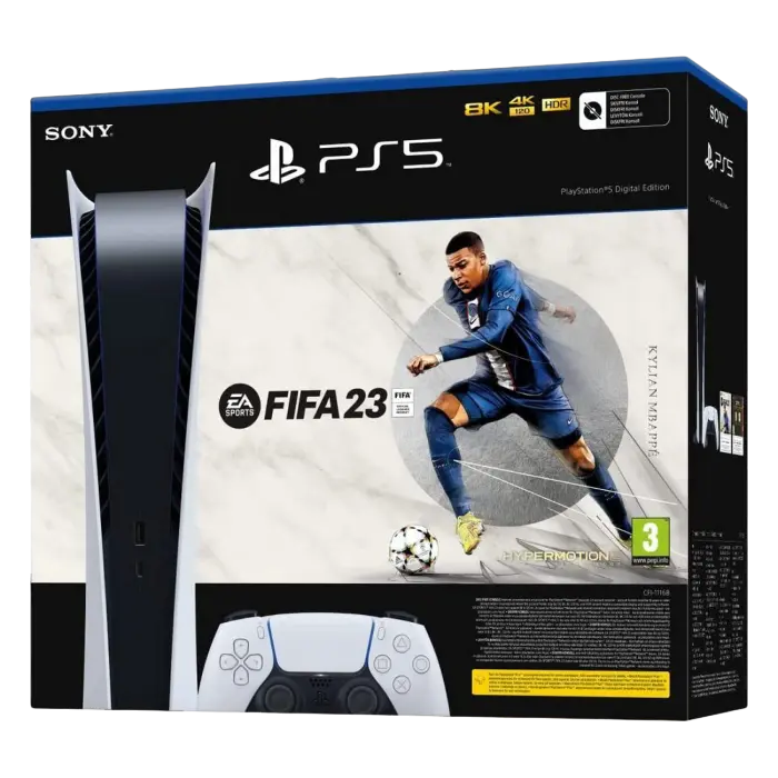 Игровая консоль SONY PlayStation 5 Digital Edition + Fifa 2023 Белый