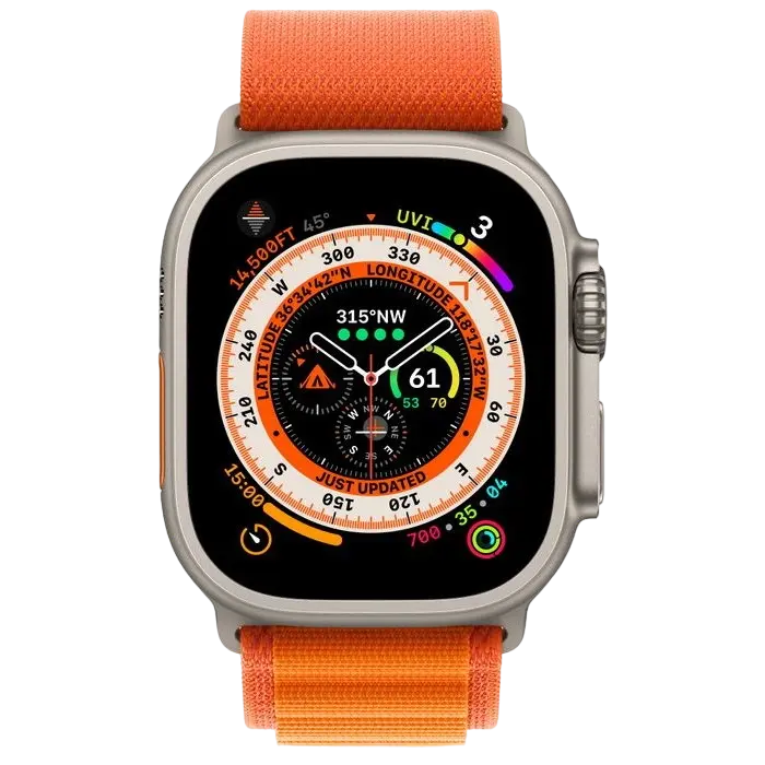 Ceas inteligent Apple Watch Ultra Gri/Portocaliu