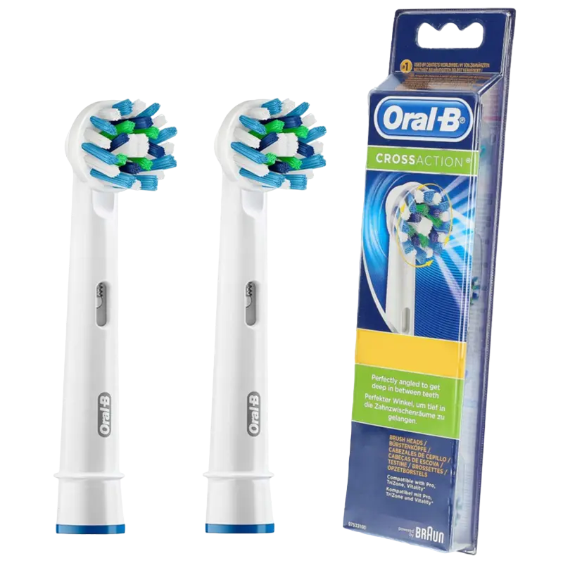 Duză pentru periuța de dinți electrică Pentru adulți Braun CrossAction Alb