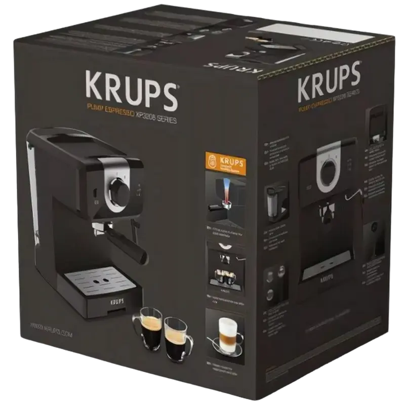 Кофеварка рожковая Krups XP320830 Черный